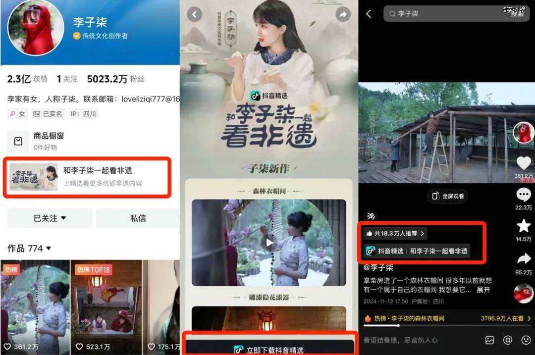 张一鸣，李子柒头号粉丝